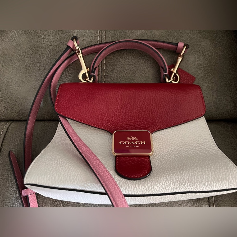 Coach Bags Coach 1941 Red Multi Colorblock Pepper Satchel Nwt C6993
